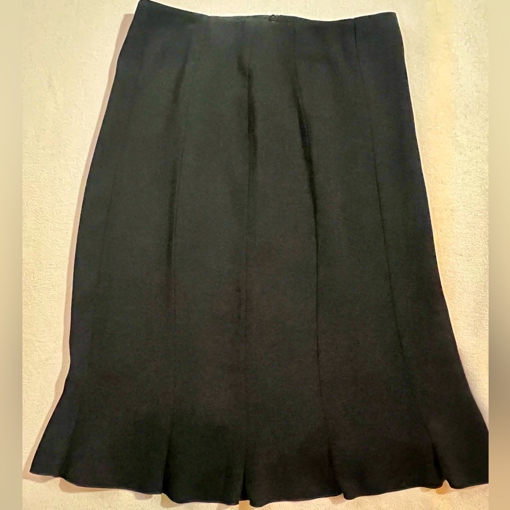 Vintage Xandres Pencil Skirt With Flutter Hem, Size 38